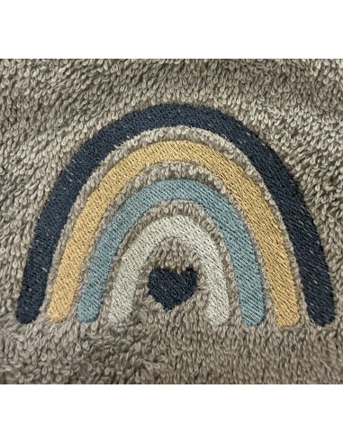 Accappatoio triangolo neonato Rainbow Avio | 100% spugna Made in Italy | Shopincasa
