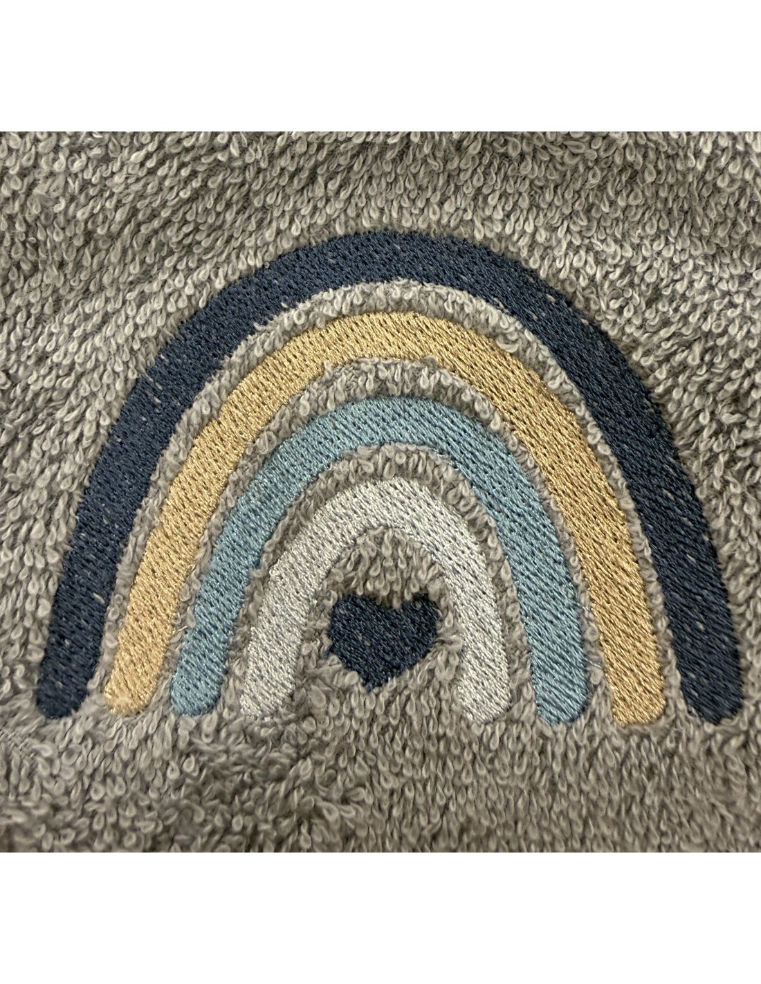 Accappatoio triangolo neonato Rainbow Avio | 100% spugna Made in Italy | Shopincasa