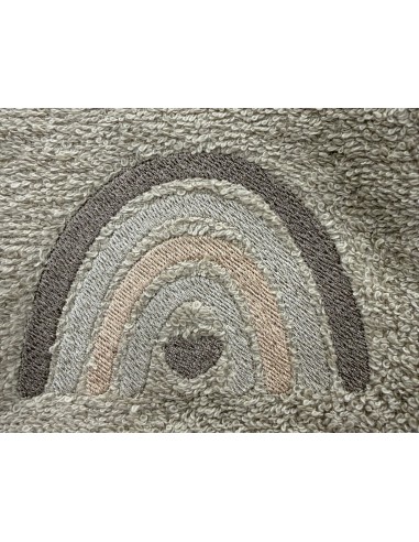 Accappatoio triangolo neonato Rainbow Moka | 100% spugna Made in Italy | Shopincasa