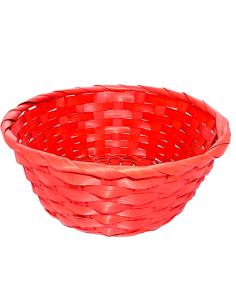 CESTINO 02879 ROSSO ROTONDO 20X8CM BAMBOO