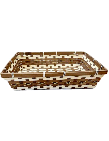CESTO 38155 RETTANGOLARE MIELE 38X30X9CM BAMBOO