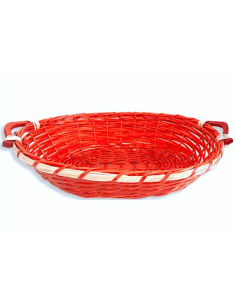 CESTO 72441 LUSSO VIMINI ROSSO 65X45X15CM