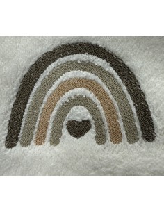 Accappatoio triangolo neonato Rainbow Panna | 100% spugna Made in Italy | Shopincasa 2