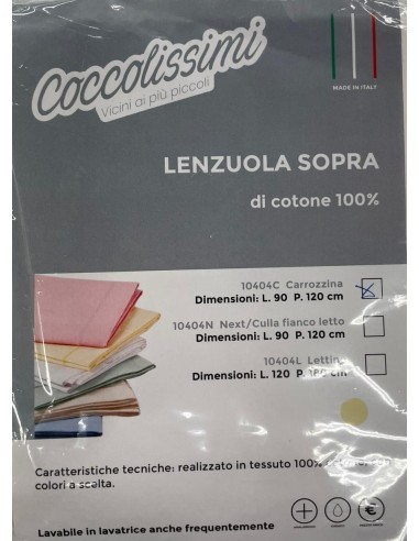 Lenzuola carrozzina sopra rosa 100% cotone | Shopincasa.it