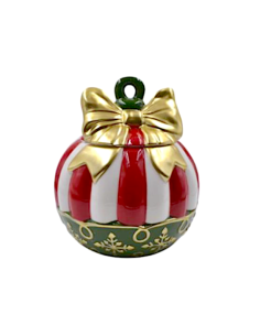 BARATTOLO SFERA CERAMICA 19X22CM SANTA CLAUS