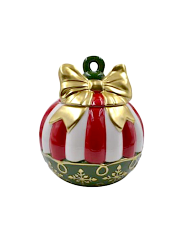 BARATTOLO SFERA CERAMICA 19X22CM SANTA CLAUS