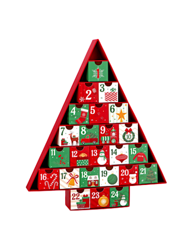 CALENDARIO AVVENTO 111773 ALBERO CARTONE 32X39CM