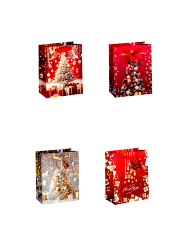 SACCHETTO REGALO 113841 NATALIZIO 18X10X23CM ASSORTITO