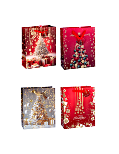 SACCHETTO REGALO 113842 NATALIZIO 26X12X32CM ASSORTITO