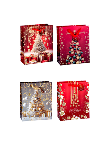 SACCHETTO REGALO 113842 NATALIZIO 26X12X32CM ASSORTITO