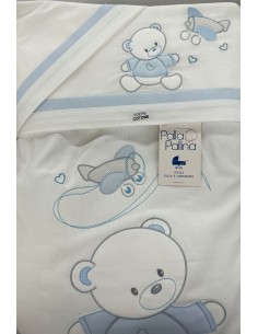 Piumone e lenzuola carrozzina Avviatore Cielo con orsetto | Shopincasa 2