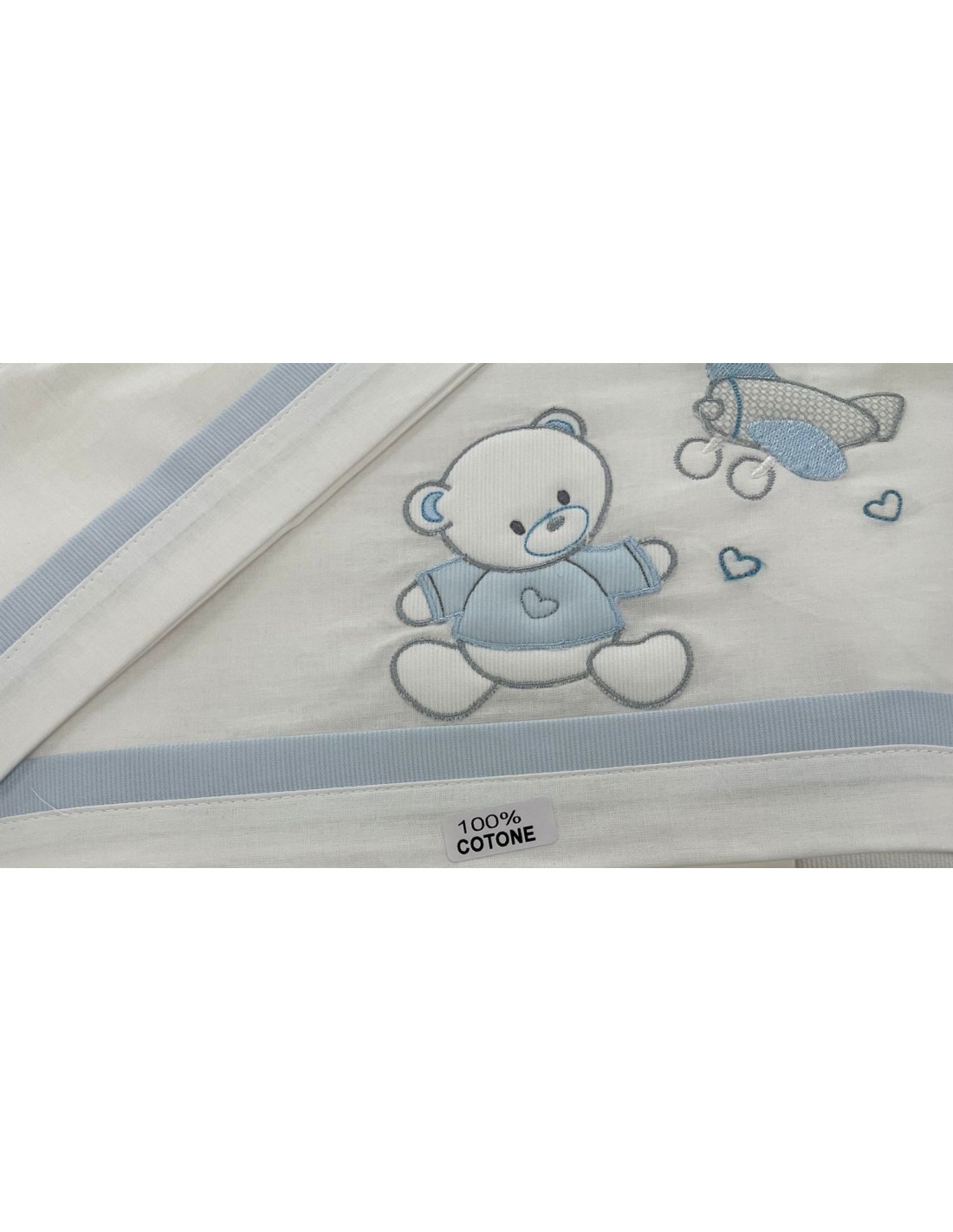 Piumone e lenzuola carrozzina Avviatore Cielo con orsetto | Shopincasa