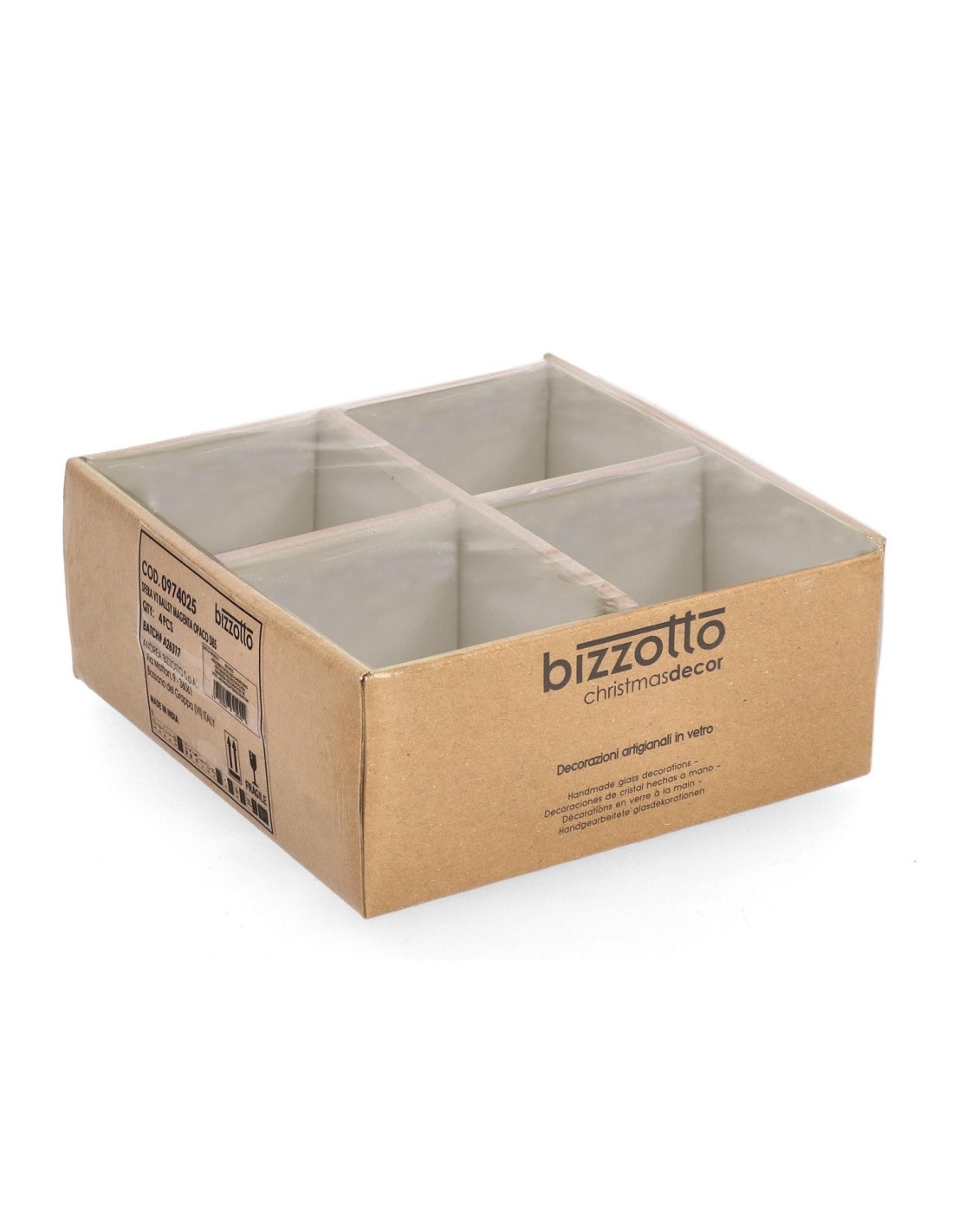 SFERE E PENDAGLI: vendita online Pendaglio Valiant trottola bianco opaco Ø9,5cm in vetro e metallo, decorazione natalizia ele...