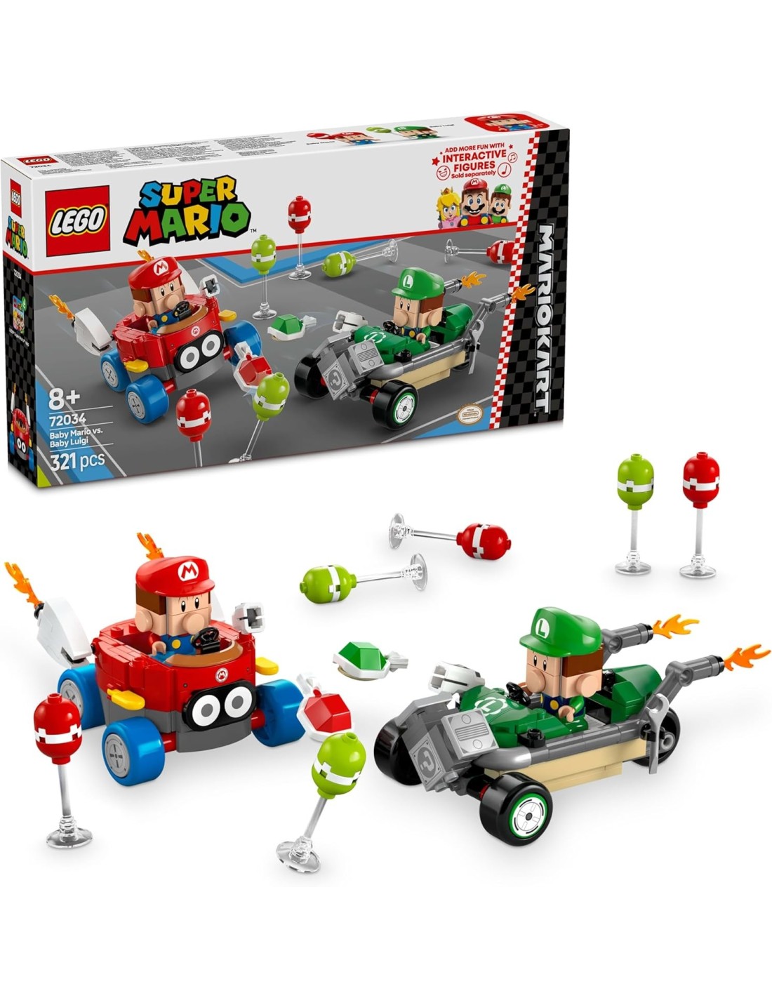 LEGO Super Mario Mario Kart: Baby Mario vs Baby Luigi - Set 7+ | Shop in Casa