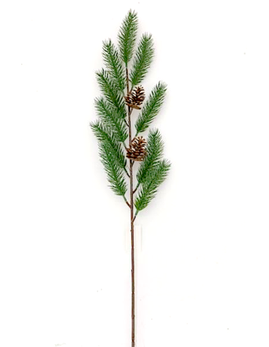 RAMO AGHI PINO PLASTICA 75CM CON PIGNE