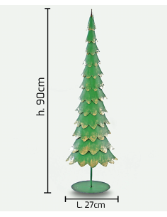 SOGGETTO ALBERO VERDE 90CM METALLO