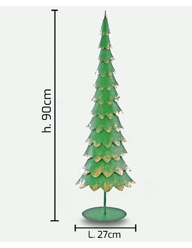 SOGGETTO ALBERO VERDE 90CM METALLO