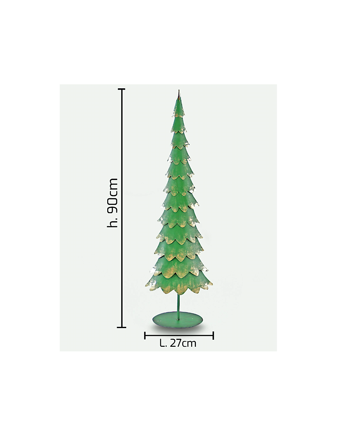 SOGGETTO ALBERO VERDE 90CM METALLO