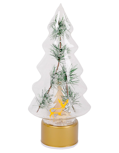 OGGETTISTICA NATALE: vendita online Decorazione albero di Natale H34cm in vetro con renna e luce - La magia di Natale a casa ...