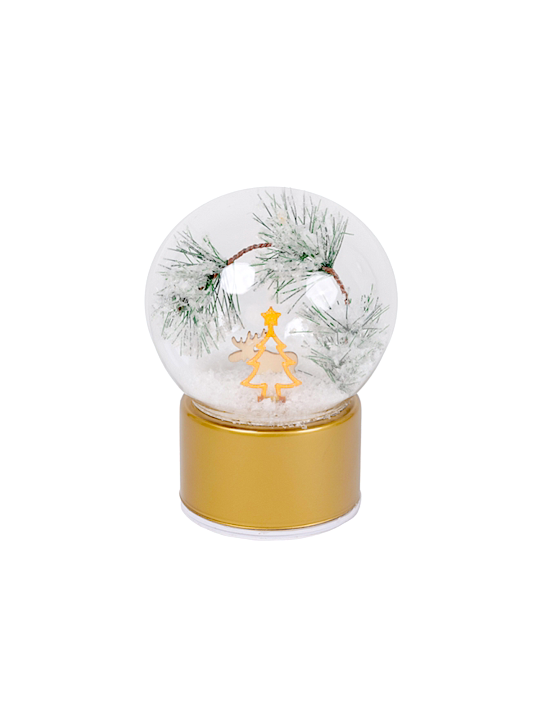 OGGETTISTICA NATALE: vendita online Decorazione palla di neve di Natale 12x15cm in vetro con renna e luce - La magia di Natal...