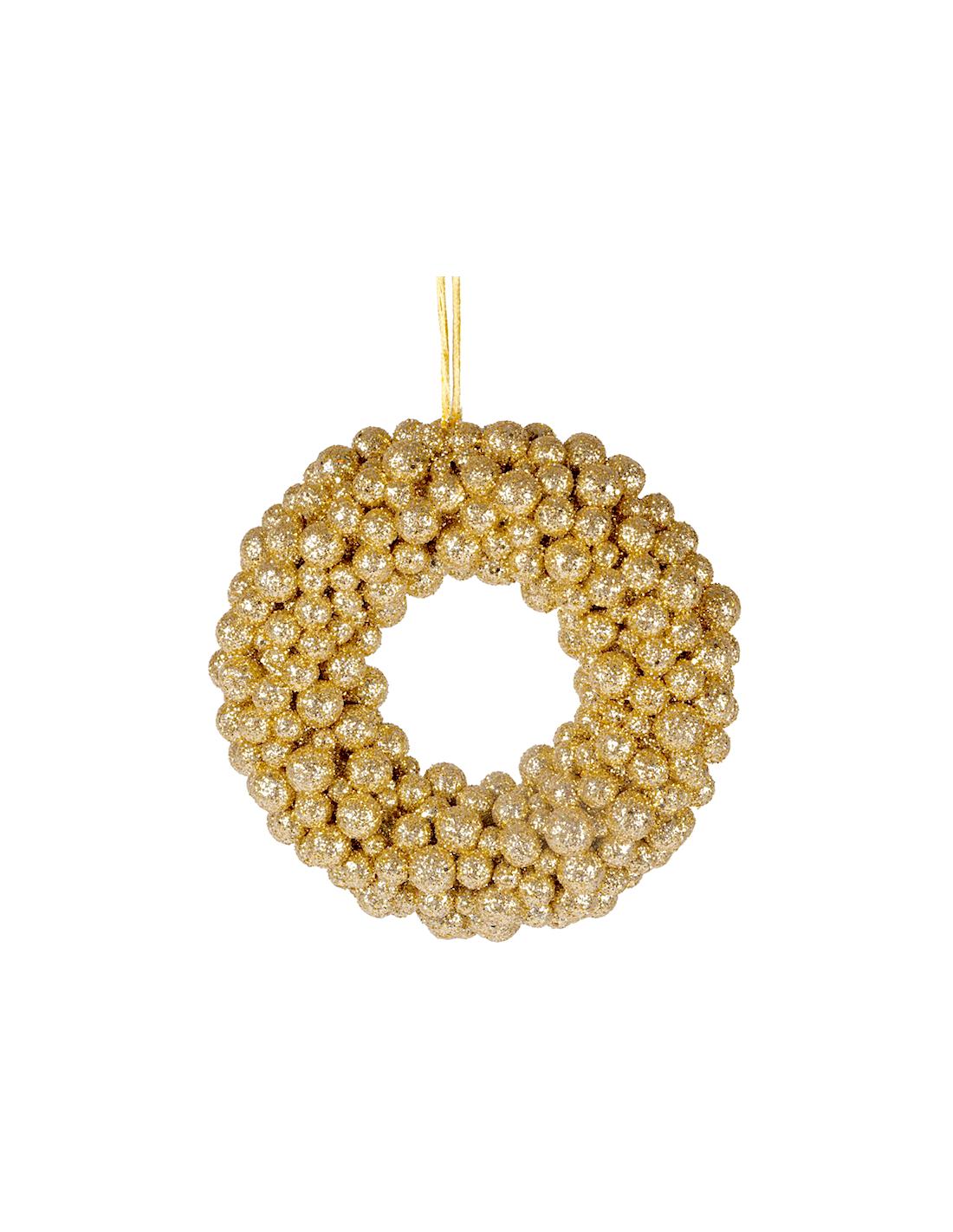 DIETROPORTA: vendita online Decorazione corona di Natale Ø33cm con bacche oro glitterate in PVC - La magia di Natale a casa t...