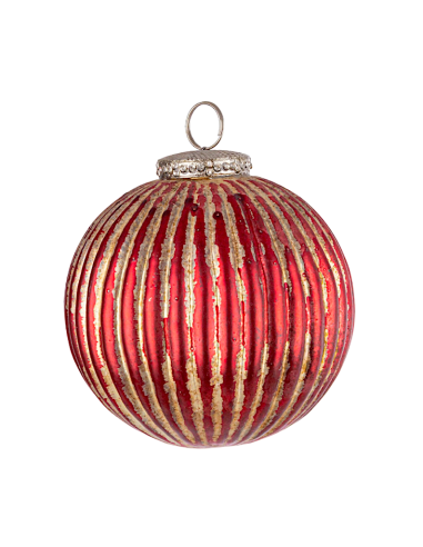 SFERE E PENDAGLI: vendita online Sfera di Natale Oliwia Vetro 10cm Rosso – La Magia di Natale a casa tua in offerta