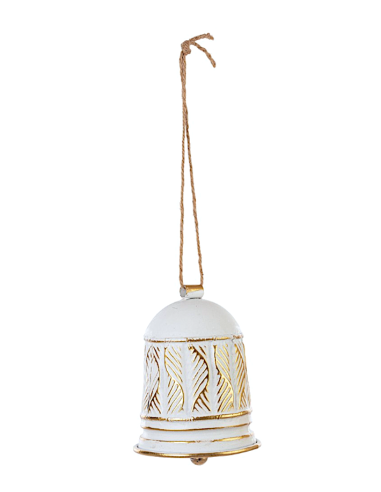 CAMPANA VITTORIA METALLO 14CM BIANCO/ORO