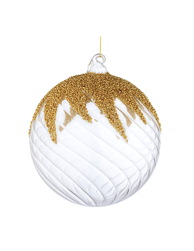 SFERA VORTEX 15CM VETRO TRASPARENTE