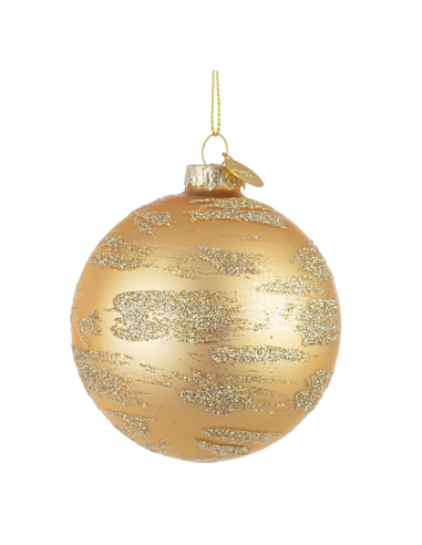 SFERA BRUSH 10CM VETRO CHAMPAGNE