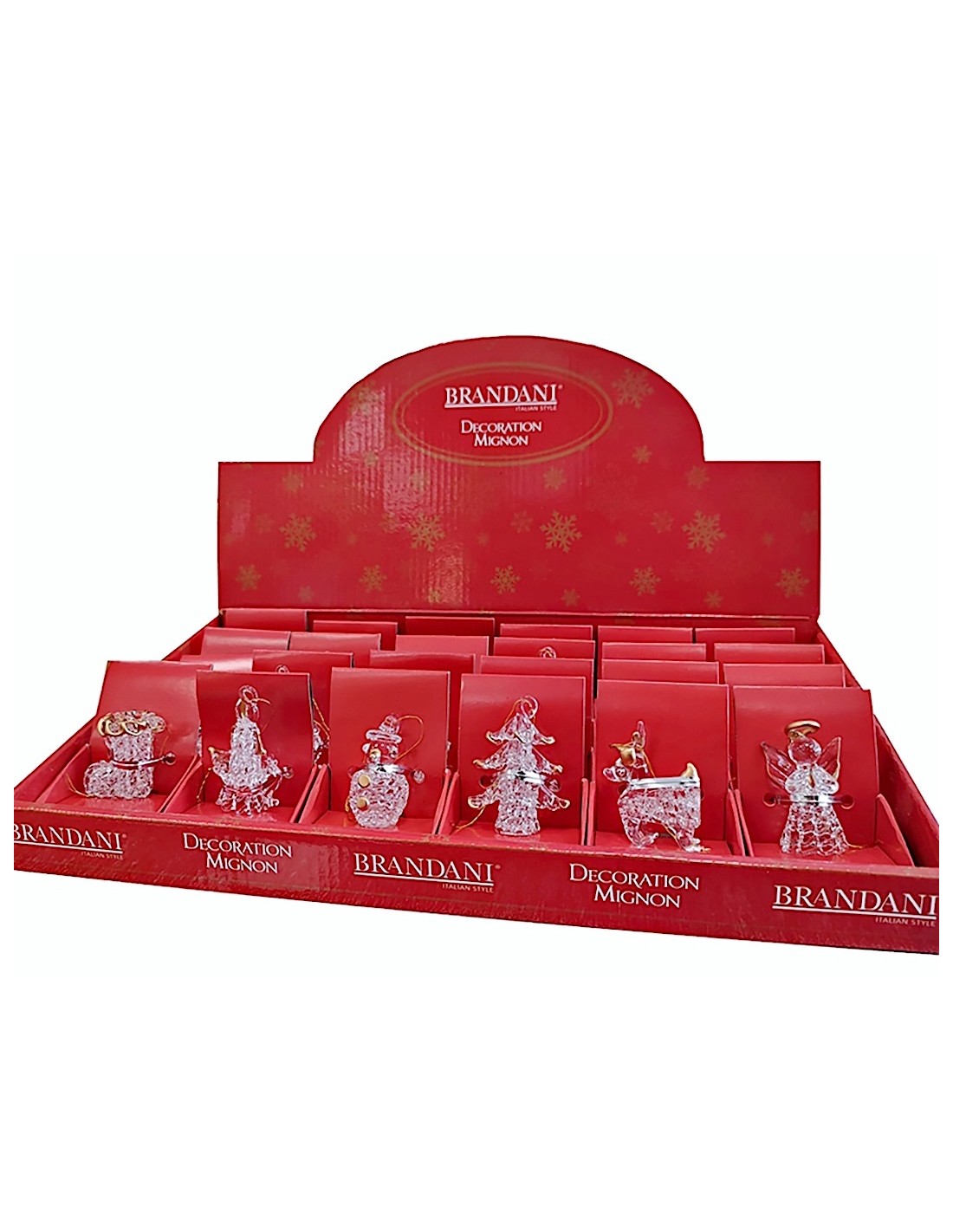 SFERE E PENDAGLI: vendita online Decorazione mignon di Natale soggetti assortiti in vetro Brandani - La magia di Natale a cas...