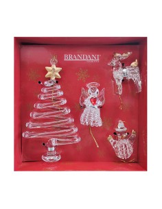 Christmas Set Angelo Cuore in Vetro Brandani - shopincasa.it