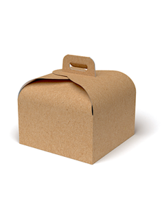 SCATOLA PORTAPANETTONE KRAFT AVANA 22X22X18CM