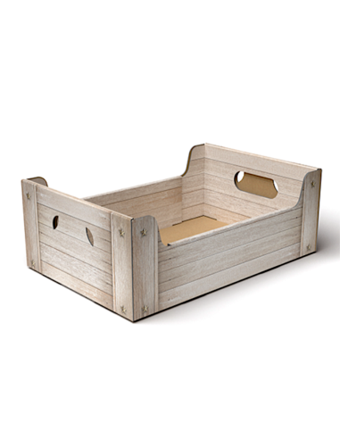 CASSETTA MEDIA SHABBY WOOD 35X24X12CM