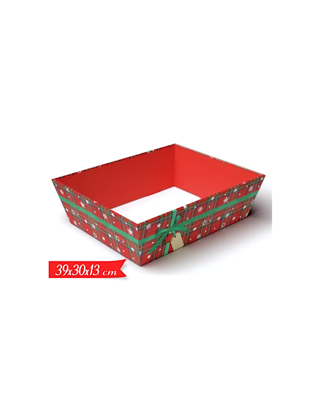 CESTA GRANDE TARTAN 39X30X13CM