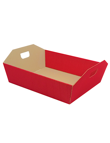 CESTA ONDA MEDIA ROSSA 34X29X10CM