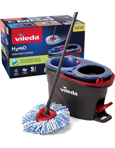 SCOPE E SPAZZOLONI: vendita online Vileda H2Pro Spin Mop System – Secchio con Strizzatore e Mocio Rotante in offerta
