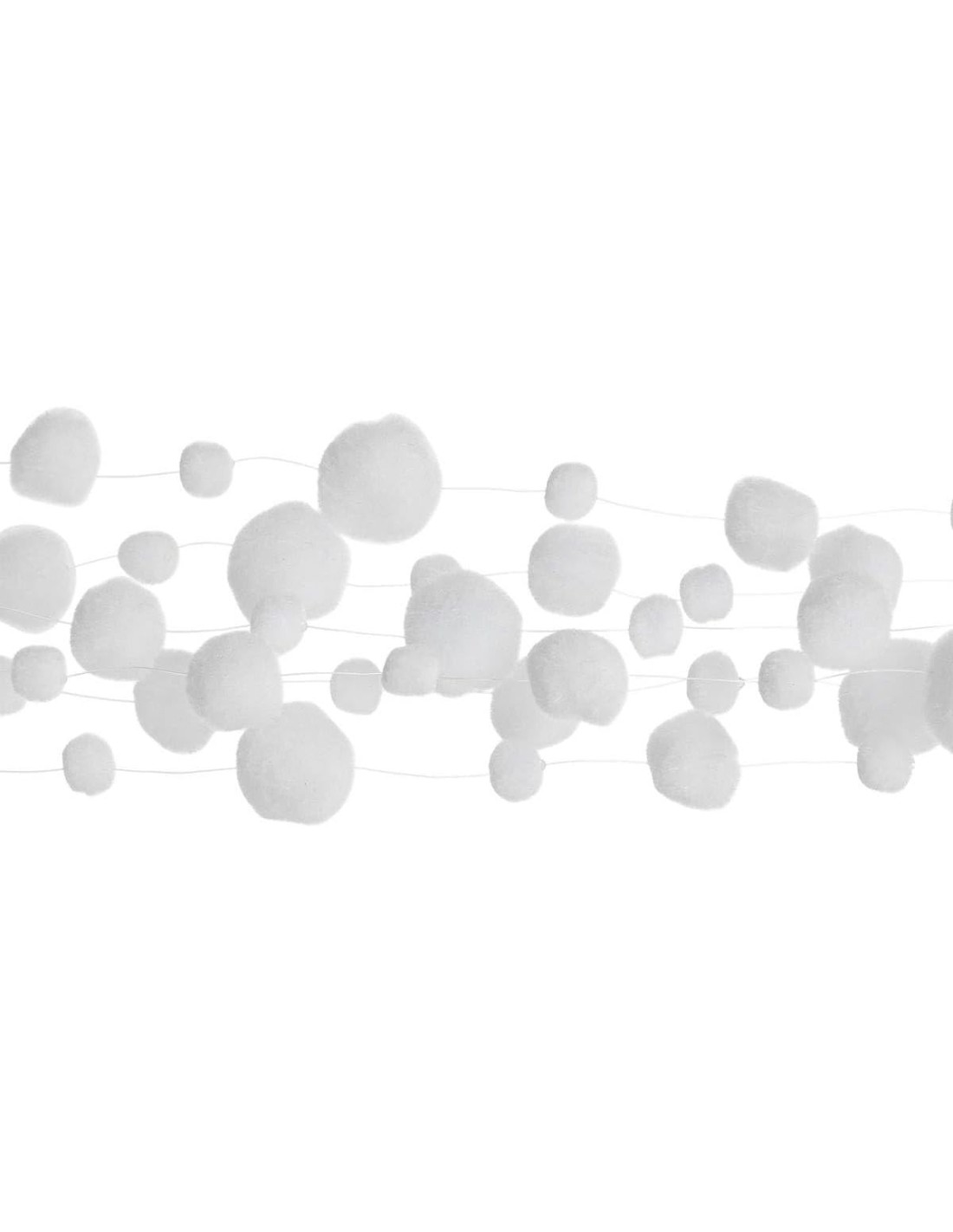 BOE E GHIRLANDE: vendita online Ghirlanda di Natale Palle Bianche Innevate 150cm – La Magia di Natale a casa tua in offerta