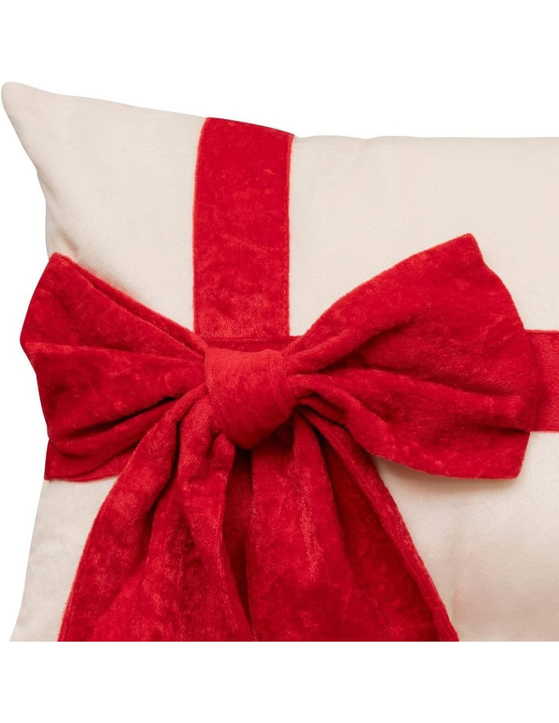 TESSILE: vendita online Cuscino di Natale a Fiocco Vel Crème 30x50 – La Magia di Natale a casa tua in offerta