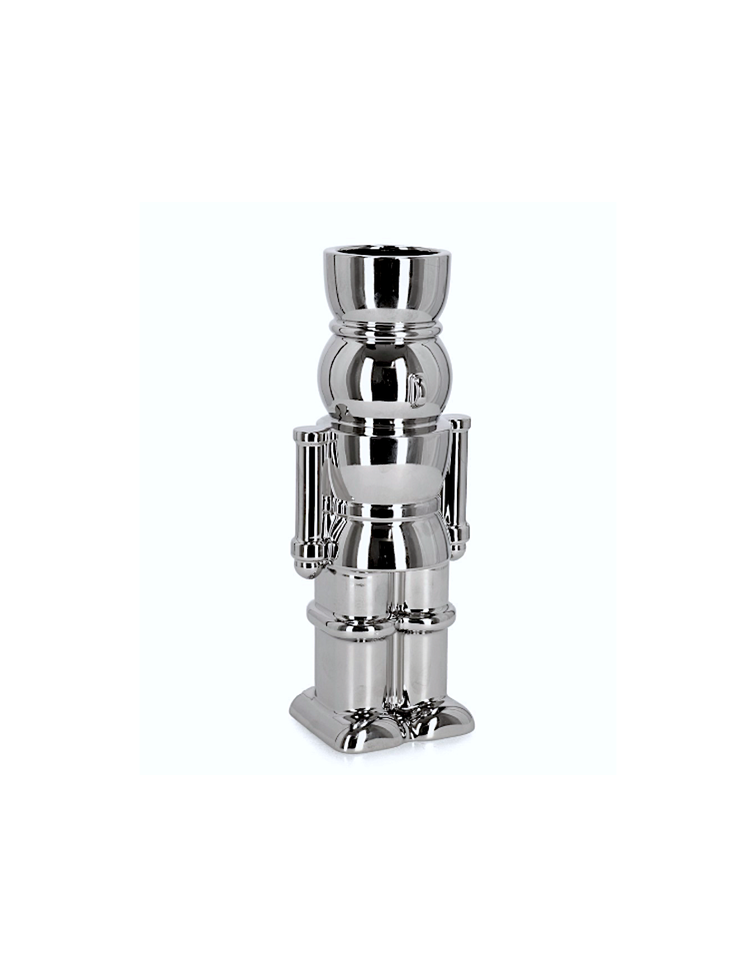 VASO WALKER SOLDATINO ARGENTO H28CM CERAMICA