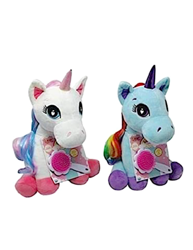 PELUCHE: vendita online BABY UNICORN PELUCHE UNICORNO 30CM CON SPAZZOLA ASSORTITO in offerta