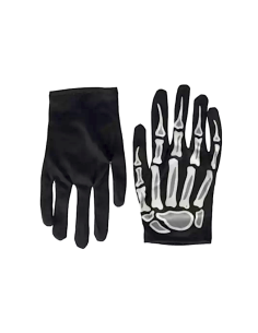 COPPIA GUANTI S7710 SCHELETRO GLOW IN THE DARK
