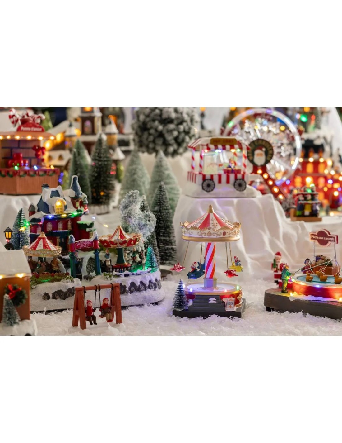 GIOSTRINE E VILLAGGI: vendita online Giostrina Carosello di Natale 12x13x19 cm con Musica, Giochi di Luce e Musica Natalizia ...
