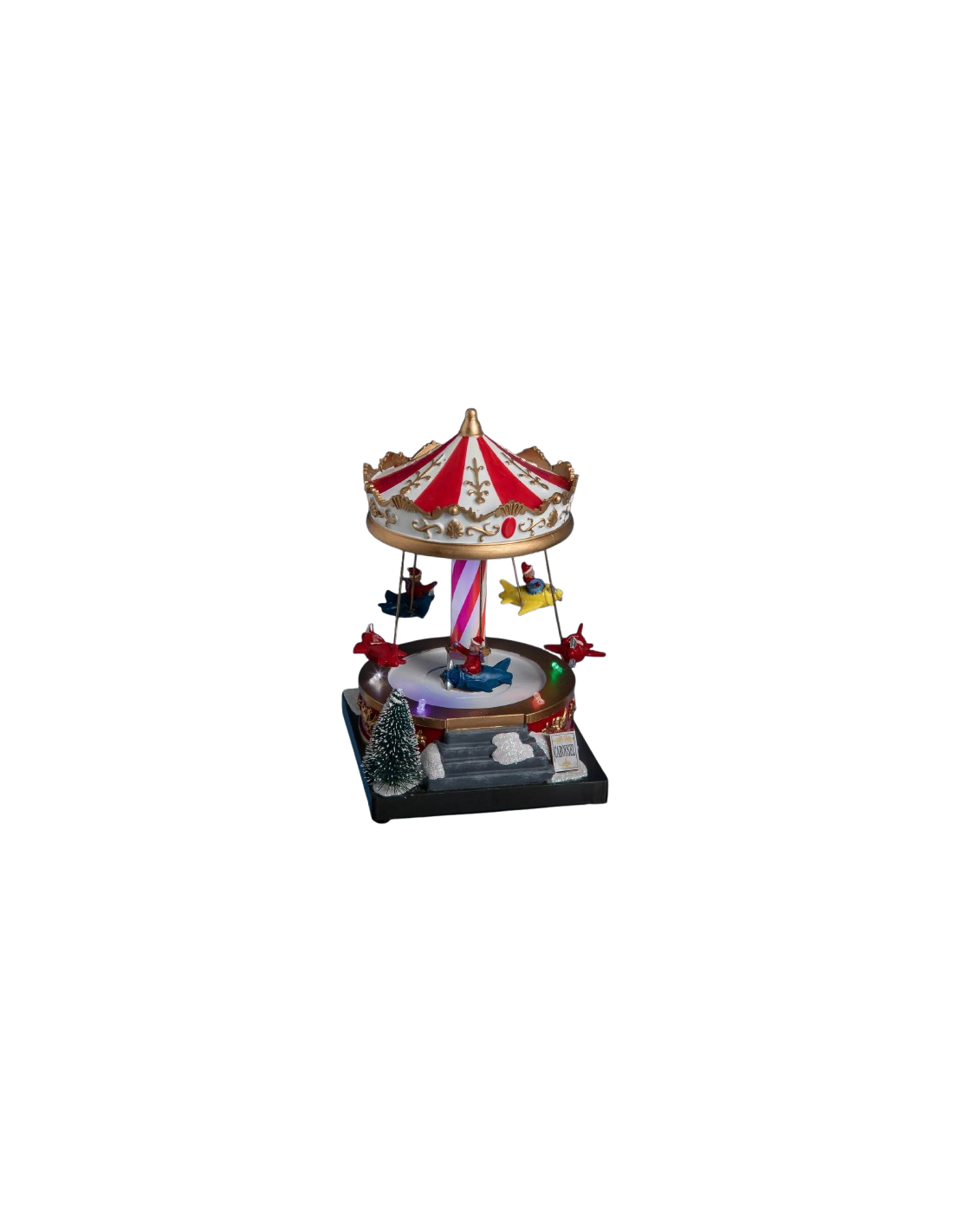 GIOSTRINE E VILLAGGI: vendita online Giostrina Carosello di Natale 12x13x19 cm con Musica, Giochi di Luce e Musica Natalizia ...