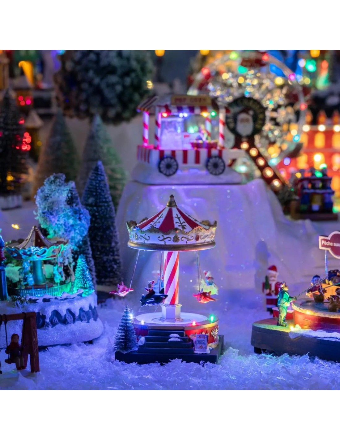 GIOSTRINE E VILLAGGI: vendita online Giostrina Carosello di Natale 12x13x19 cm con Musica, Giochi di Luce e Musica Natalizia ...