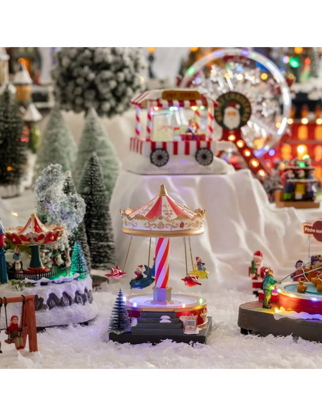 GIOSTRINE E VILLAGGI: vendita online Giostrina Carosello di Natale 12x13x19 cm con Musica, Giochi di Luce e Musica Natalizia ...
