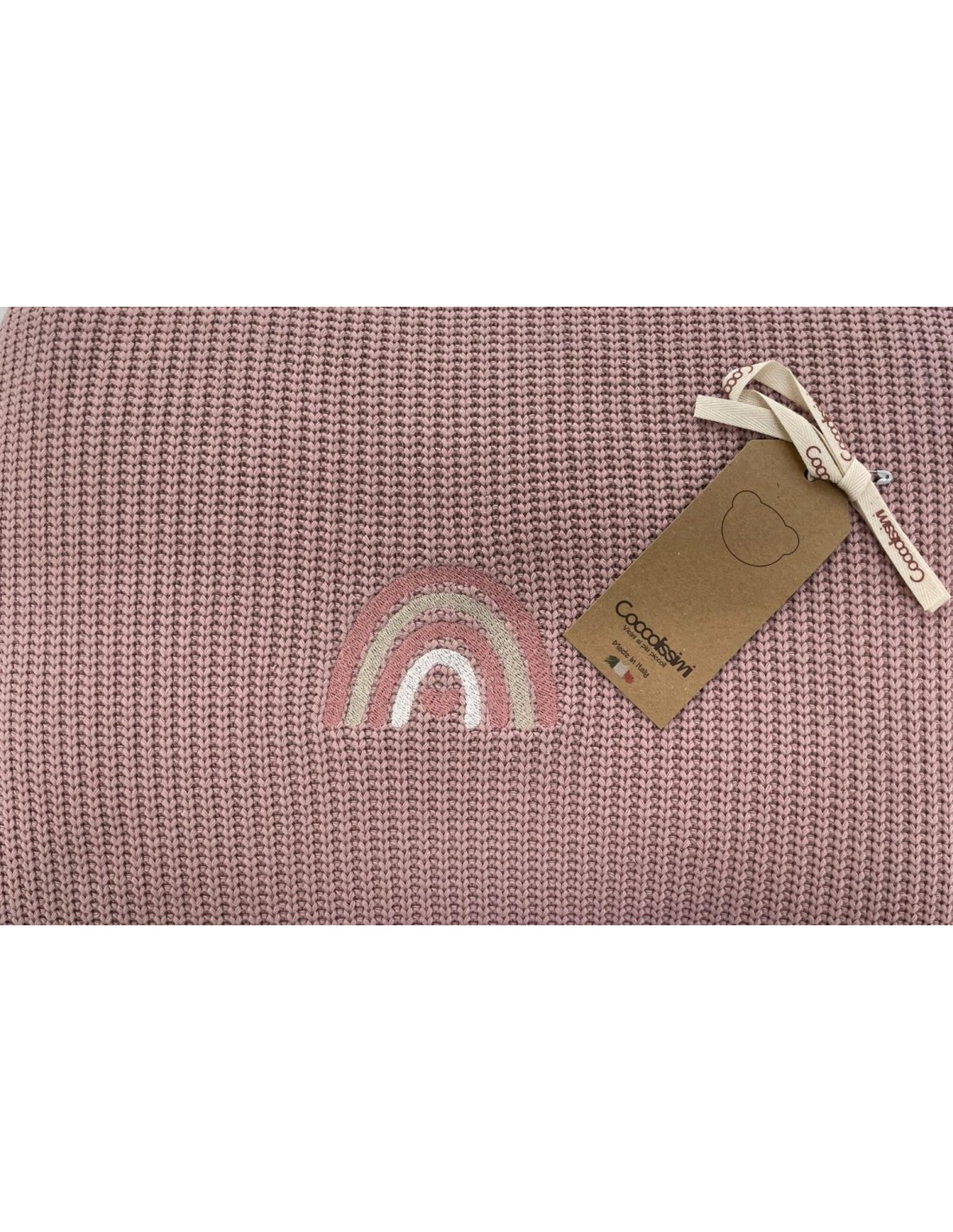 Coperta lana Rainbow Old Rose per carrozzina | 70x90 cm | Shopincasa