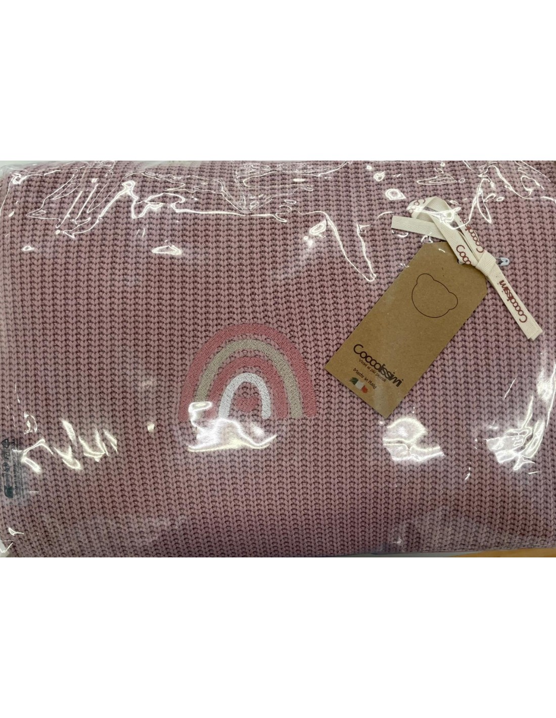 Coperta lana Rainbow Old Rose per carrozzina | 70x90 cm | Shopincasa