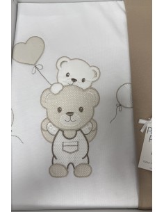 Coperta jersey letto Balloon bianco e tortora | 100% cotone Made in Italy | Shopincasa.it 2