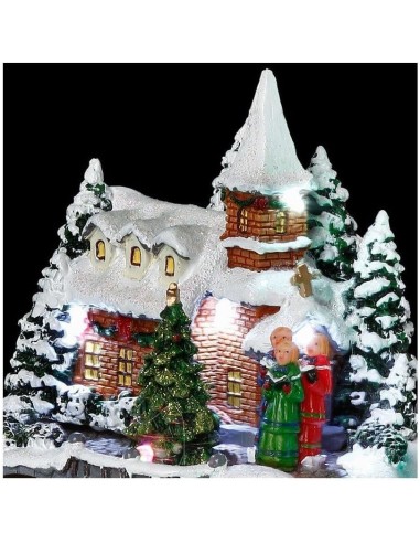 GIOSTRINE E VILLAGGI: vendita online Villaggio di Natale Luminoso di Santa Luisa, decorazione natalizia con LED e movimento, ...