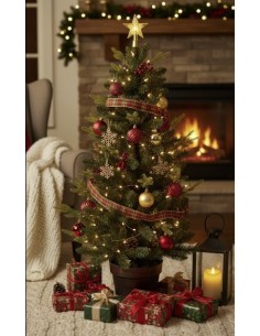 ALBERI DI NATALE: vendita online Corona di Natale Dorata Fééric Lights & Christmas, decorazione con pigne e dettagli oro in o...